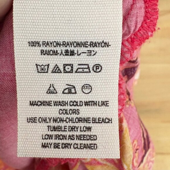 Gorgeous Hot Pink Fuschia Free People Top Butterfly Sleeves Size L - Picture 8 of 8